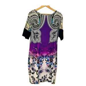 Elegant Purple and Black Women's Dress